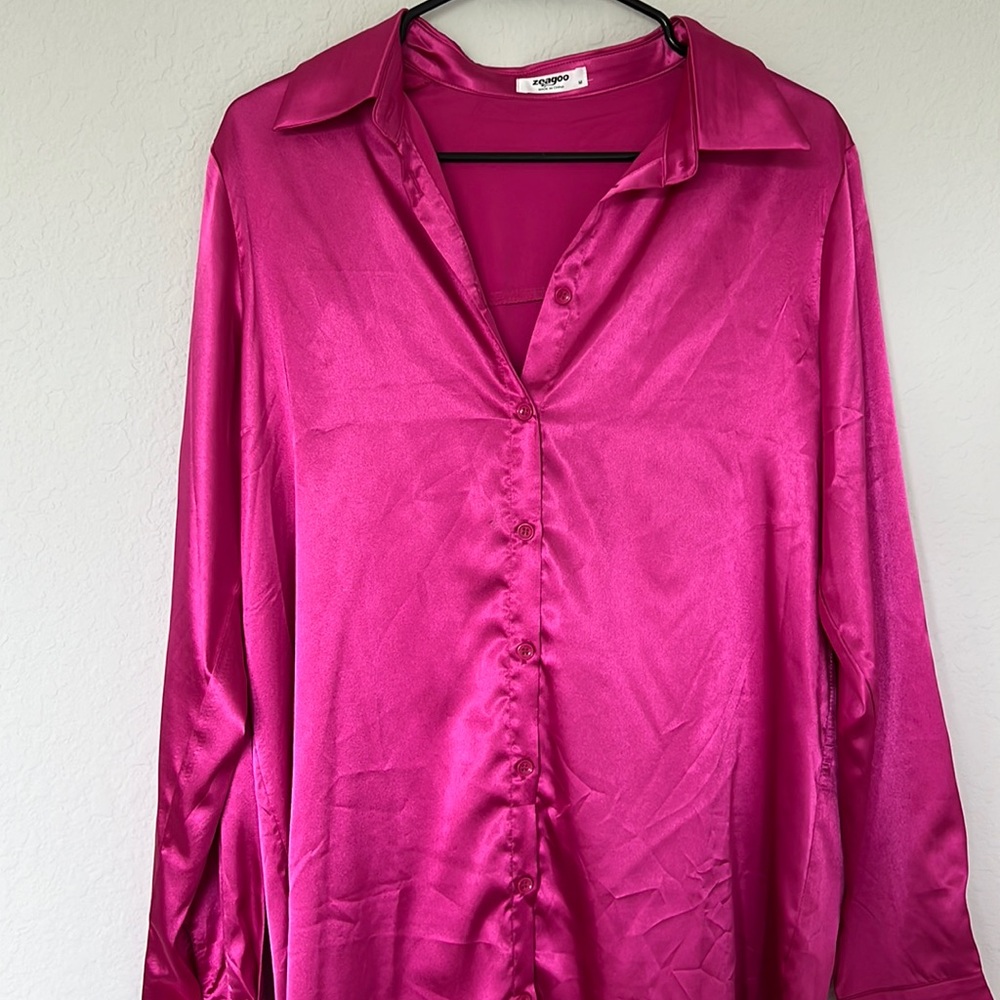 Pink silk dress